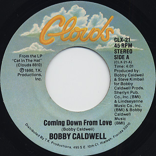 Bobby Caldwell / Open Your Eyes c/w Coming Down From Love (7inch ...