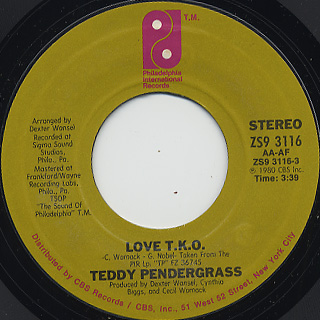 Teddy Pendergrass / Love T.K.O. (7inch), Philadelphia International ...