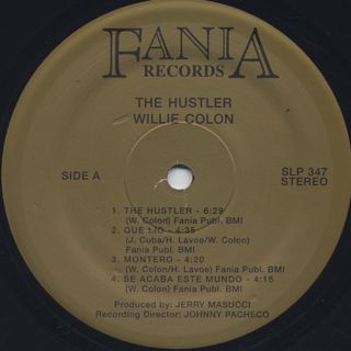 Willie Colon / The Hustler (LP), Fania | 中古レコード通販 大阪 Root Down Records.  Reissue