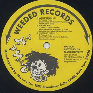 Mad Lion / Ghetto Gold & Platinum Respect (LP), Weeded | 中古